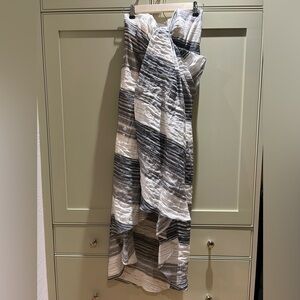 Chris Benz Paperbag semi sheer strapless dress